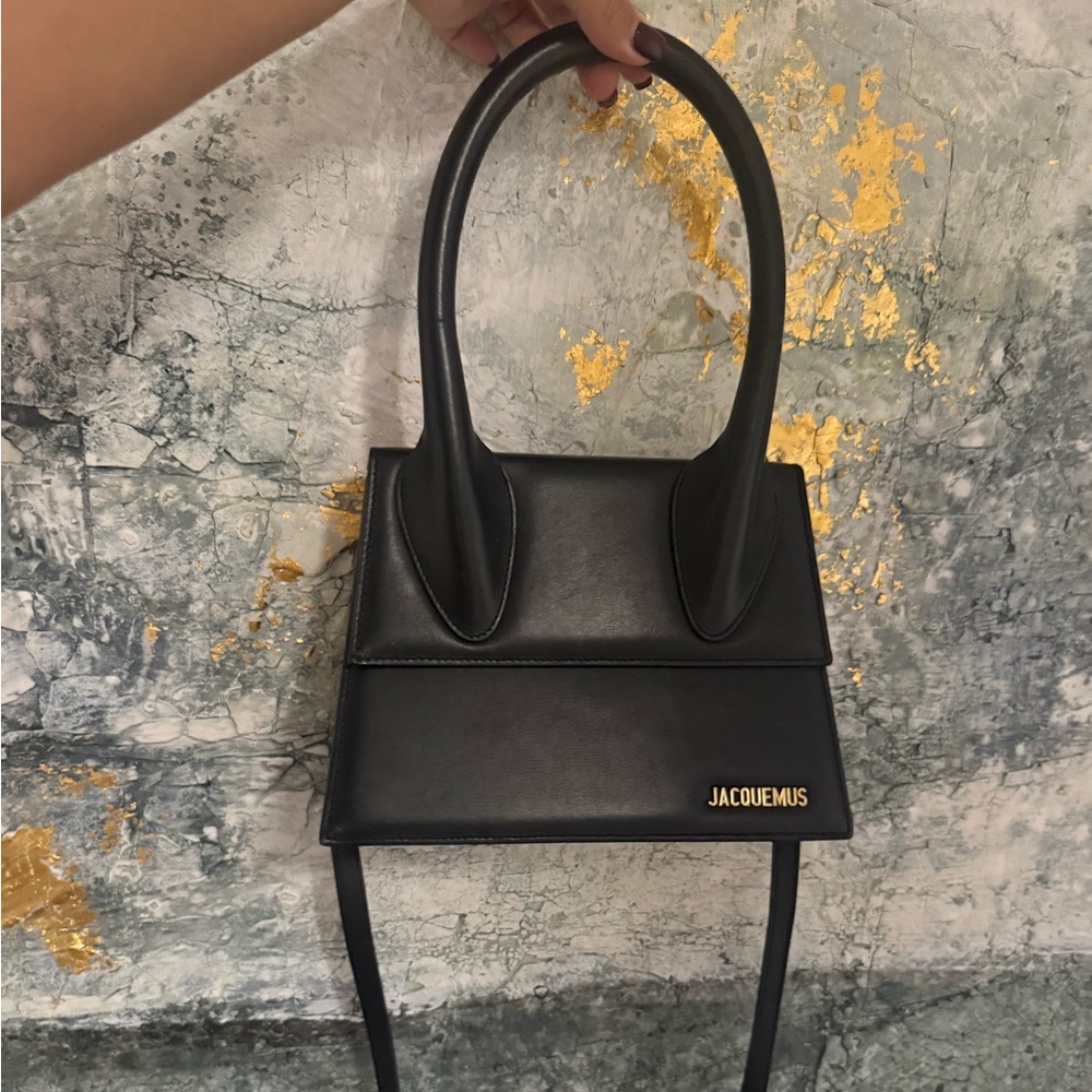 Jacquemus Black Leather Tote
